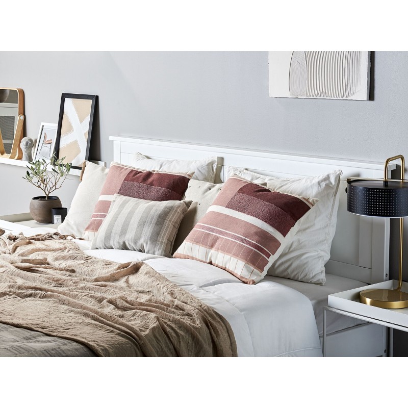 Zestaw 2 poduszek dekoracyjnych ERINUS 45 x 45 cm Czerwony Wzór geometryczny