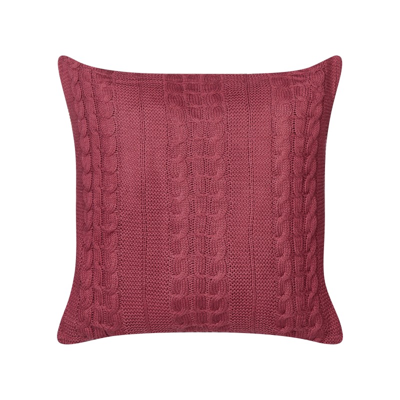 Zestaw 2 poduszek dekoracyjnych CADETIA Bawełna 45 x 45 cm Burgundowy Jednolity