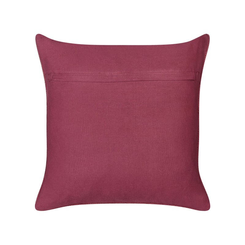 Zestaw 2 poduszek dekoracyjnych CADETIA Bawełna 45 x 45 cm Burgundowy Jednolity