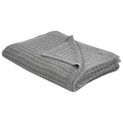 Narzuta na łóżko ILEN Bawełna 150 x 200 cm Szary