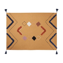 Koc SHIMLA Bawełna 130 x 180 cm Pomarańczowy