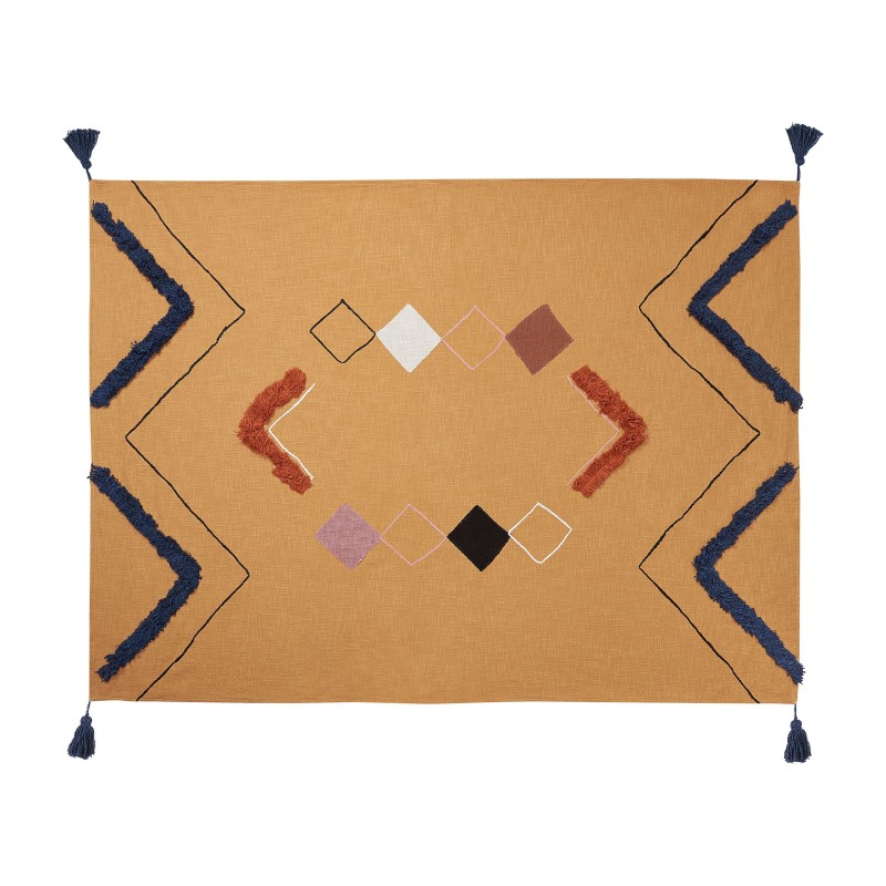 Koc SHIMLA Bawełna 130 x 180 cm Pomarańczowy