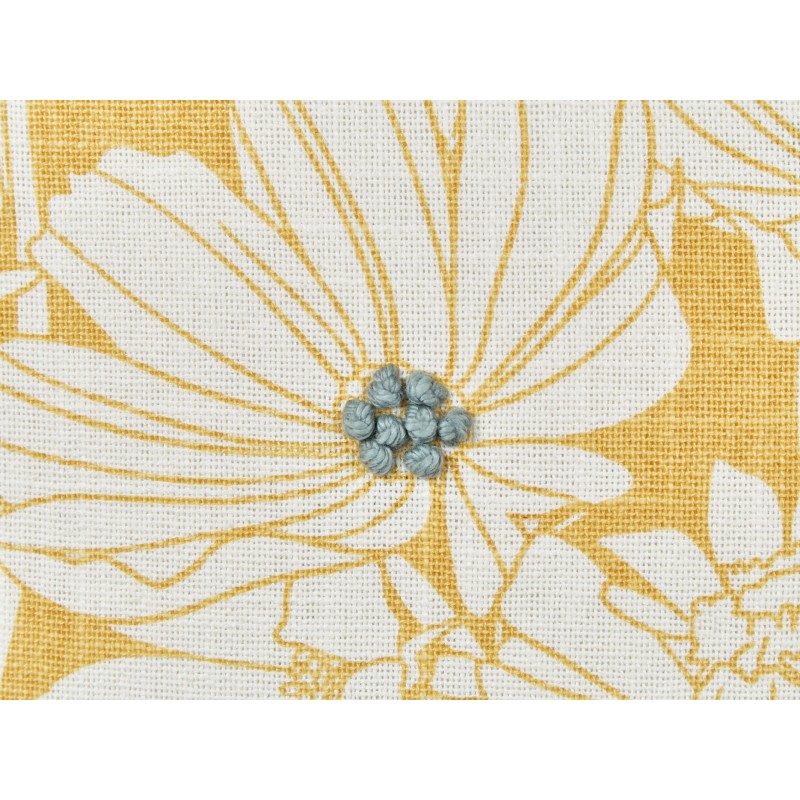 Zestaw 2 poduszek dekoracyjnych SCIRPUS Bawełna 45 x 45 cm Żółty Wzór kwiatowy