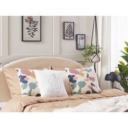 Zestaw 2 poduszek dekoracyjnych FOTHERGILLA 45 x 45 cm Kolorowy Wzór abstrakcyjny