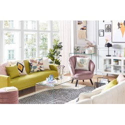 Zestaw 2 poduszek dekoracyjnych FOTHERGILLA 45 x 45 cm Kolorowy Wzór abstrakcyjny