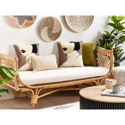 Zestaw 2 poduszek dekoracyjnych SILPHIUM Bawełna 45 x 45 cm Brązowy Wzór abstrakcyjny