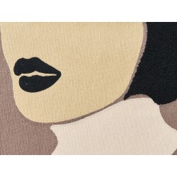 Zestaw 2 poduszek dekoracyjnych SILPHIUM Bawełna 45 x 45 cm Brązowy Wzór abstrakcyjny