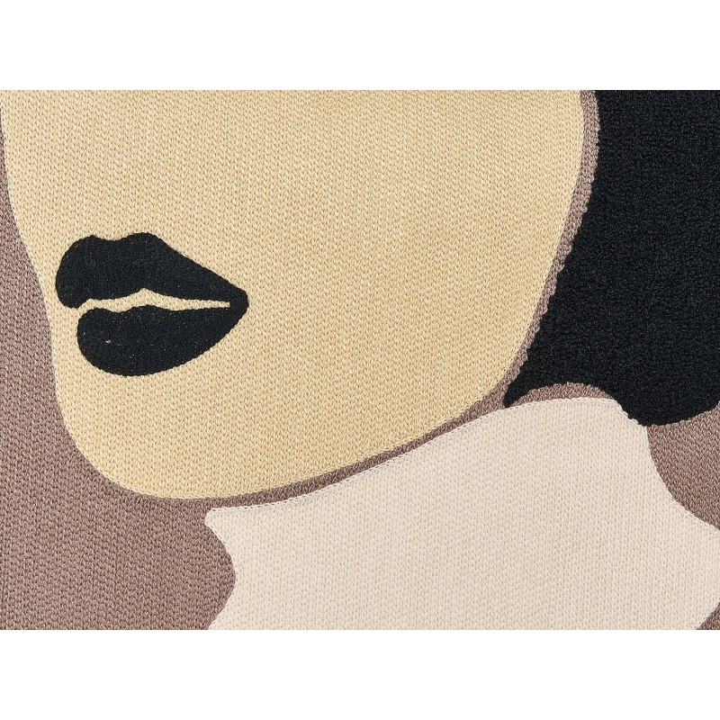 Zestaw 2 poduszek dekoracyjnych SILPHIUM Bawełna 45 x 45 cm Brązowy Wzór abstrakcyjny