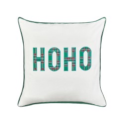 Zestaw 2 poduszek dekoracyjnych JOYCANDY Bawełna 45 x 45 cm Biały Wzór świąteczny