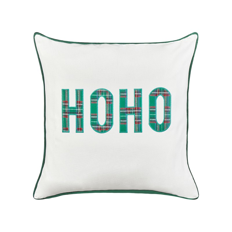 Zestaw 2 poduszek dekoracyjnych JOYCANDY Bawełna 45 x 45 cm Biały Wzór świąteczny