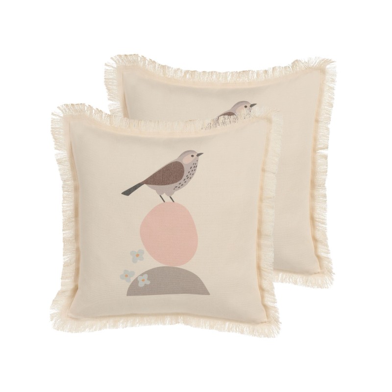 Zestaw 2 poduszek dekoracyjnych WATTLE 60 x 60 cm Jasnobeżowy Wzór zwierzęcy