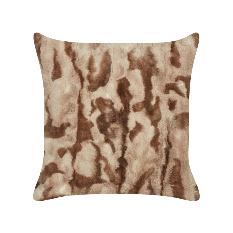 Zestaw 2 poduszek dekoracyjnych BAKIRA Sztuczne futro 45 x 45 cm Brązowy Wzór abstrakcyjny