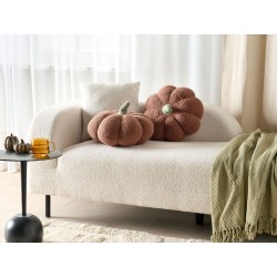 2 poduszki dekoracyjne boucle dynia ⌀ 35 cm brązowe MUNCHKIN