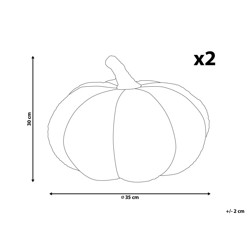 2 poduszki dekoracyjne boucle dynia ⌀ 35 cm brązowe MUNCHKIN