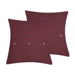 Zestaw 2 poduszek dekoracyjnych CAMPANULA 43 x 43 cm Czerwony Jednolity