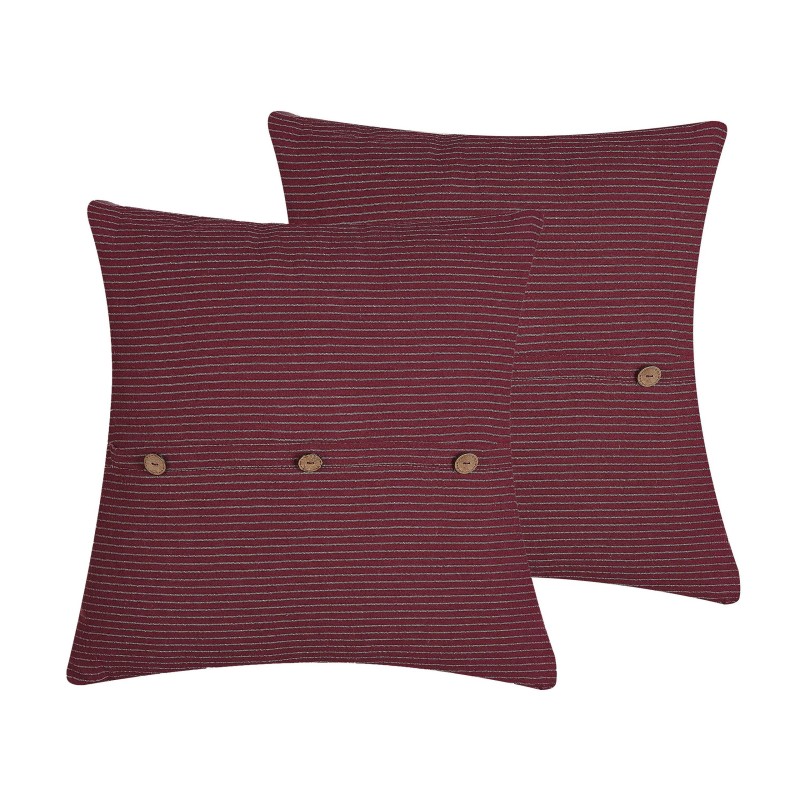 Zestaw 2 poduszek dekoracyjnych CAMPANULA 43 x 43 cm Czerwony Jednolity