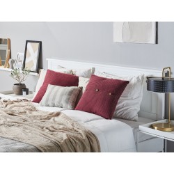 Zestaw 2 poduszek dekoracyjnych CAMPANULA 43 x 43 cm Czerwony Jednolity