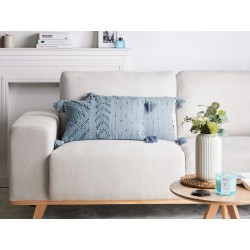 Zestaw 2 poduszek dekoracyjnych VALVARIA Bawełna 30 x 50 cm Niebieski Wzór zygzak