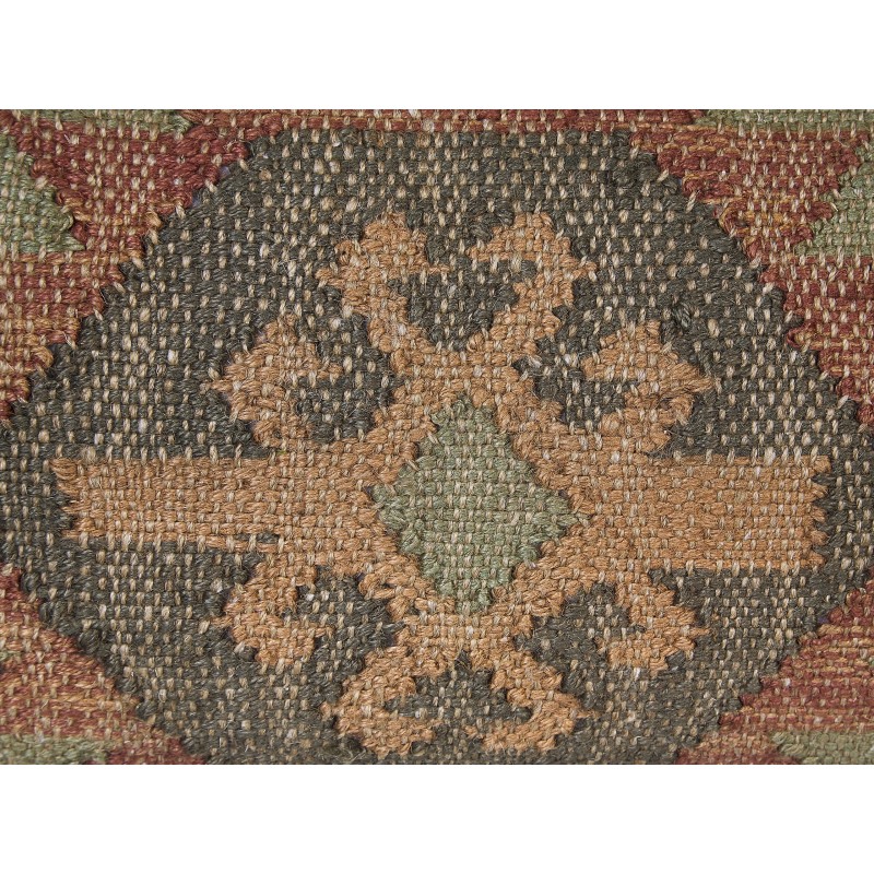 Zestaw 2 poduszek dekoracyjnych CUMBUM Juta 45 x 45 cm Brązowy Wzór orientalny