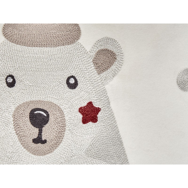 2 poduszki welurowe motyw świąteczny 45 x 45 cm białe JELLIES