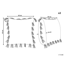 Zestaw 2 poduszek dekoracyjnych LYNCHIS Bawełna 45 x 45 cm Żółty Jednolity