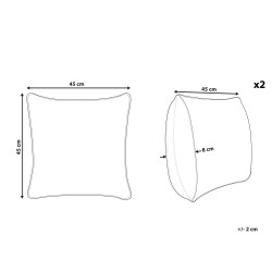 Zestaw 2 poduszek dekoracyjnych STAPELIA Bawełna 45 x 45 cm Biały Wzór świąteczny