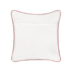 Zestaw 2 poduszek dekoracyjnych STAPELIA Bawełna 45 x 45 cm Biały Wzór świąteczny