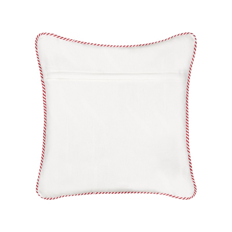 Zestaw 2 poduszek dekoracyjnych STAPELIA Bawełna 45 x 45 cm Biały Wzór świąteczny