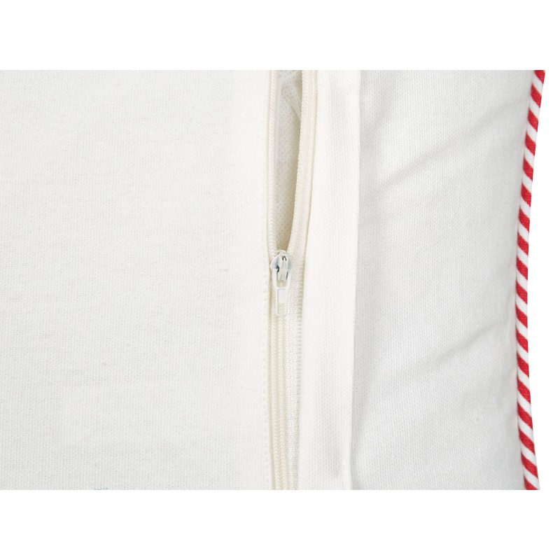 Zestaw 2 poduszek dekoracyjnych STAPELIA Bawełna 45 x 45 cm Biały Wzór świąteczny