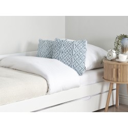 Zestaw 2 poduszek dekoracyjnych GOREME Boucle 45 x 45 cm Niebieski Wzór geometryczny