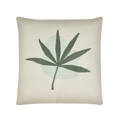 Zestaw 2 poduszek dekoracyjnych DAVALLIA 45 x 45 cm Zielony Wzór roślinny