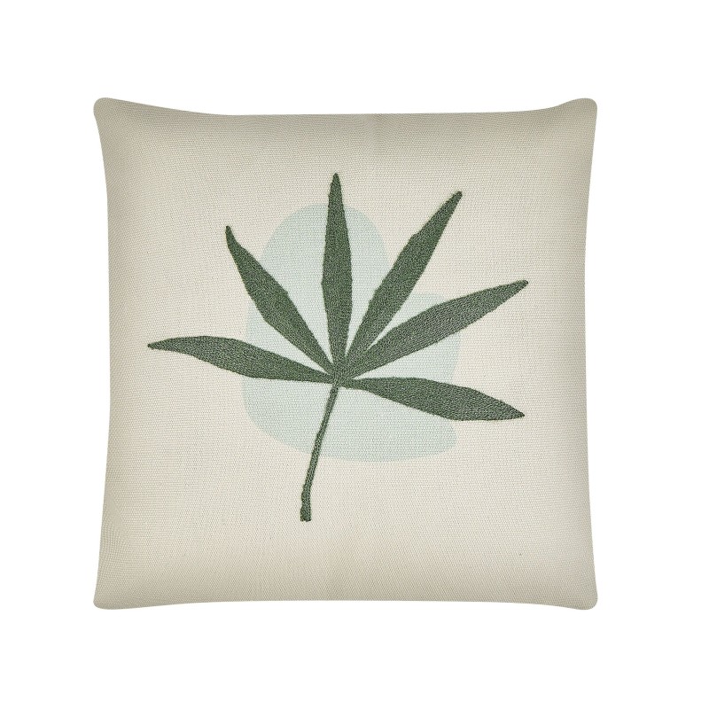 Zestaw 2 poduszek dekoracyjnych DAVALLIA 45 x 45 cm Zielony Wzór roślinny