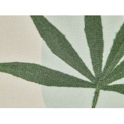 Zestaw 2 poduszek dekoracyjnych DAVALLIA 45 x 45 cm Zielony Wzór roślinny