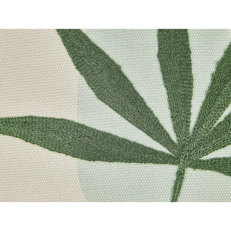 Zestaw 2 poduszek dekoracyjnych DAVALLIA 45 x 45 cm Zielony Wzór roślinny