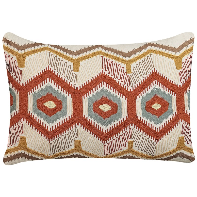 Zestaw 2 poduszek dekoracyjnych MAJRA Bawełna 40 x 60 cm Kolorowy Wzór geometryczny