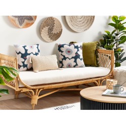 Zestaw 2 poduszek dekoracyjnych SESBANIA 45 x 45 cm Kolorowy Wzór kwiatowy