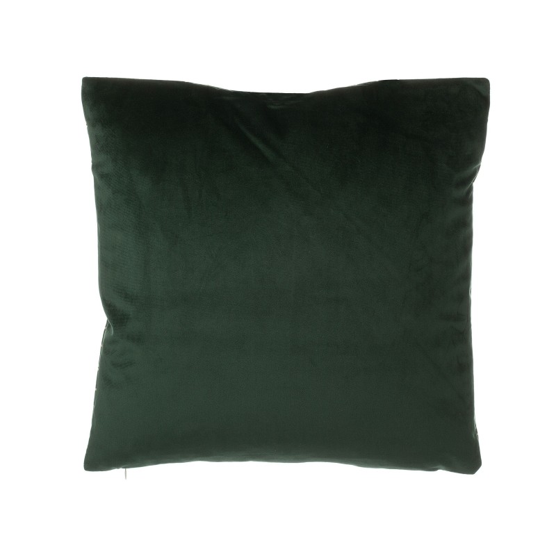 Zestaw 2 poduszek dekoracyjnych CELOSIA Welur 45 x 45 cm Ciemnozielony Wzór geometryczny