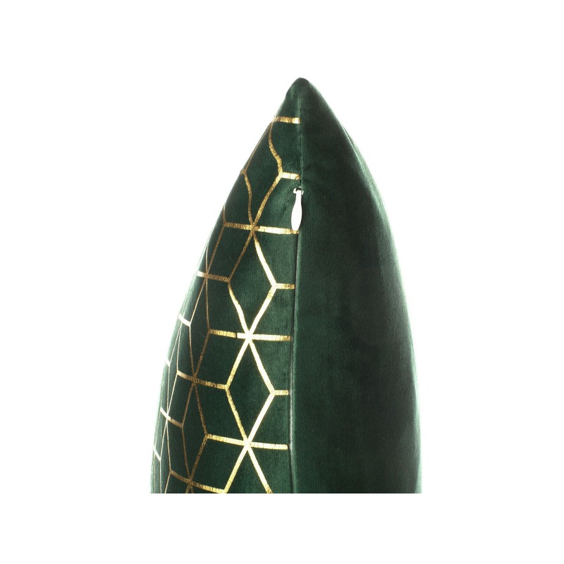 Zestaw 2 poduszek dekoracyjnych CELOSIA Welur 45 x 45 cm Ciemnozielony Wzór geometryczny