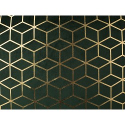 Zestaw 2 poduszek dekoracyjnych CELOSIA Welur 45 x 45 cm Ciemnozielony Wzór geometryczny