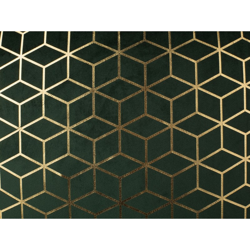 Zestaw 2 poduszek dekoracyjnych CELOSIA Welur 45 x 45 cm Ciemnozielony Wzór geometryczny