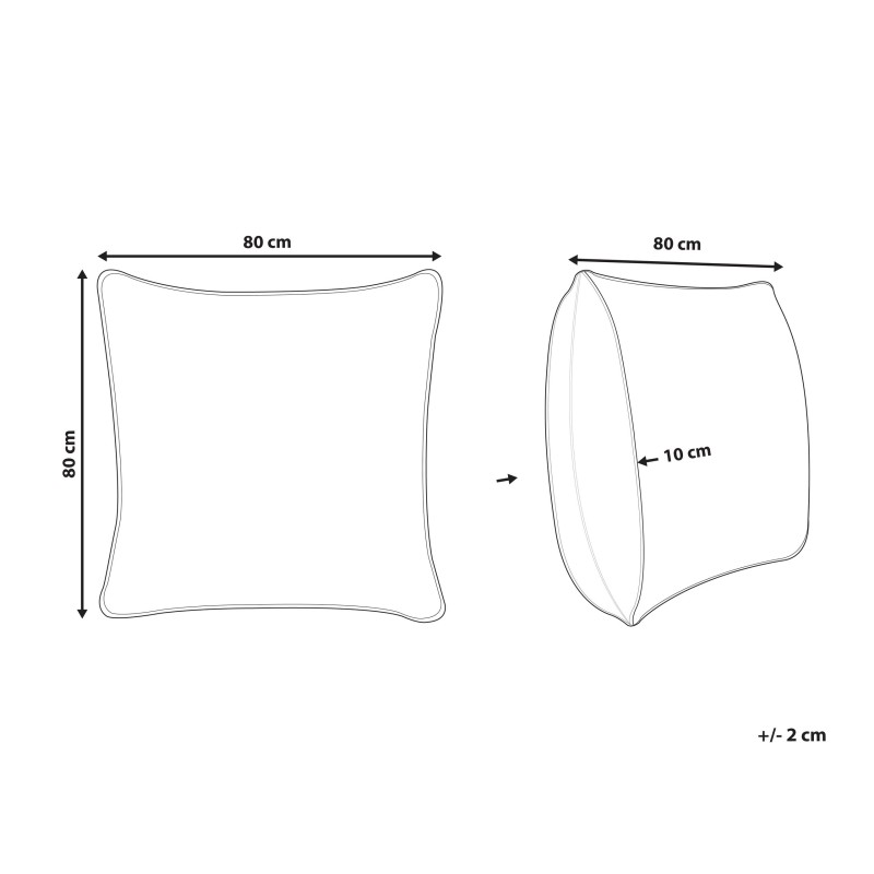 Poduszka TRIGLAV Niska Poliester 80 x 80 cm Biały