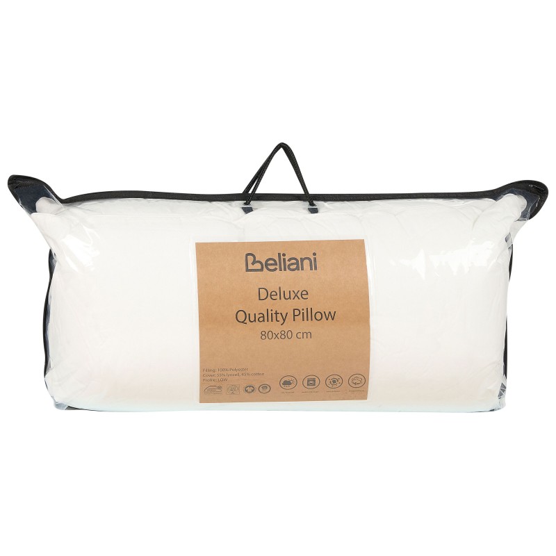 Poduszka TRIGLAV Niska Poliester 80 x 80 cm Biały