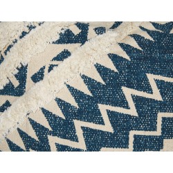 Poduszka dekoracyjna SAFI Bawełna 50 x 50 cm Niebieski Wzór geometryczny