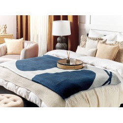 Koc HAPREK 130 x 170 cm Niebieski