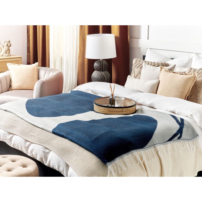 Koc HAPREK 130 x 170 cm Niebieski