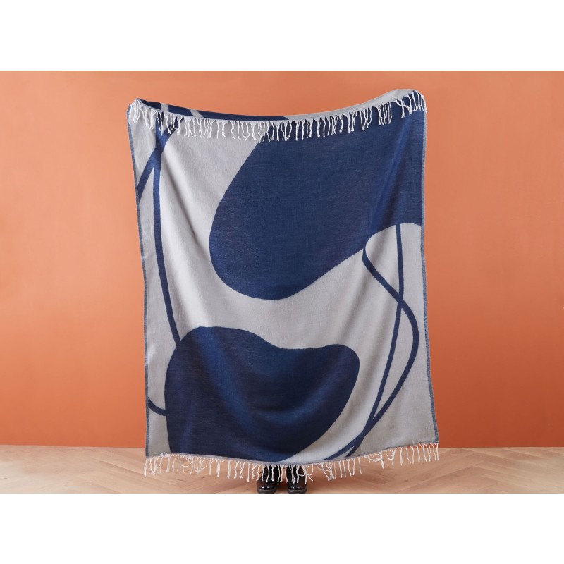 Koc HAPREK 130 x 170 cm Niebieski