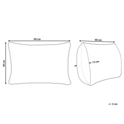 Poduszka dekoracyjna TAMNINE 40 x 60 cm Jasnozielony W kratkę