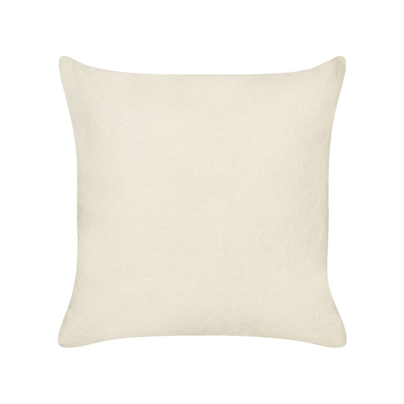 Zestaw 2 poduszek dekoracyjnych PLUMERIA Bawełna 45 x 45 cm Beżowy Z napisami