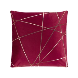 Zestaw 2 poduszek dekoracyjnych PINUS Welur 45 x 45 cm Czerwony Wzór geometryczny