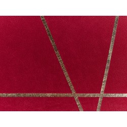 Zestaw 2 poduszek dekoracyjnych PINUS Welur 45 x 45 cm Czerwony Wzór geometryczny